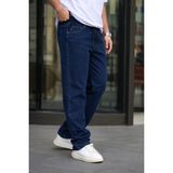 Comstar Erkek Baggy Rahat Kalıp Bel Lastikli Pantolon - Lacivert - 32