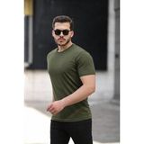 Comstar Erkek Basic Bisiklet Yaka Kısa Kollu Dar Haki Tişört - XL
