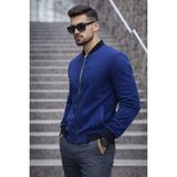 Comstar Erkek Basic Dar Kalıp Lacivert Nubuk Ceket - XL