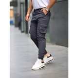 Comstar Erkek Bel Kemerli Körüklü Jogger Paça Lastikli Pantolon - 33 - Antrasit