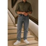 comstar Erkek Beli Lastikli Jogger Bol Paça Gri Baggy Pantolon