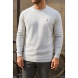 Comstar Erkek Bisiklet Yaka Slim Fit Beyaz Kazak