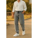 comstar Erkek Bol Paça Jogger Baggy Gri Pantolon