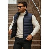 Comstar Erkek Cepli Kışlık Fermuarlı Basic Füme Şişme Yelek - 2XL