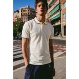 Comstar Erkek Düğmeli Fashion Beyaz Polo Yaka Tişört - 2XL