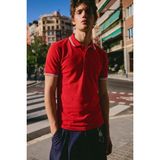 Comstar Erkek Düğmeli Fashion Kırmızı Polo Yaka Tişört