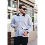 Comstar Erkek Kadife Yaka Ceket - Gri - 2XL