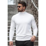 Comstar Erkek Kışlık Basic Uzun Boğazlı Beyaz Kazak - XL