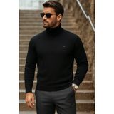 Comstar Erkek Kışlık Basic Uzun Boğazlı Siyah Kazak - XL