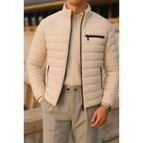 comstar Erkek Kışlık Comfort Trend Günlük Krem Şişme Mont