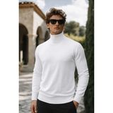 Comstar Erkek Kışlık Slim Fit Beyaz Kazak - XL