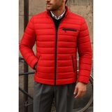 Comstar Erkek Kışlık Slim Fit Günlük Kırmızı Şişme Mont - 2XL