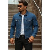 Comstar Erkek Mevsimlik Basic Günlük Trend K.mavi Kot Ceket - XL