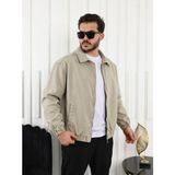 Comstar Erkek Mevsimlik Premium Krem Oversize Bomber Ceket