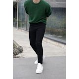 Comstar Erkek Pamuklu Basic Yüksek Bel Dar Füme Kot Pantolon - Siyah - 34
