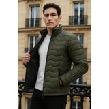Comstar Erkek Premium Basic Kapitone Haki Şişme Mont - L