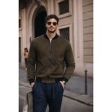 Comstar Erkek Relax Fit Haki Süet Nubuk Ceket - 2XL