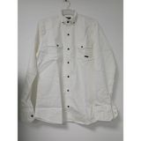 Comstar Erkek Slim Fit Çift Cepli Kot Gömlek - XL - Beyaz