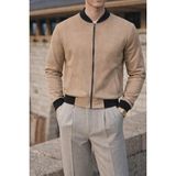 Comstar Erkek Smart Casual Kahve Nubuk Ceket