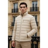 Comstar Erkek Trend Basic Dik Yaka Kışlık Krem Şişme Mont - 2XL