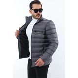 Comstar Erkek Trend Fermuarlı Şık Füme Şişme Mont - 3XL