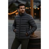 Comstar Erkek Trend Günlük Dik Yaka Kışlık Füme Şişme Mont - 2XL