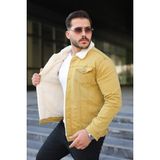 Comstar Erkek Trend Kışlık Içi Kürklü Sarı Kot Ceket - XL