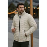 Comstar Erkek Trend Premium Krem Şişme Mont - 3XL