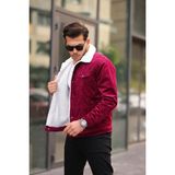 Comstar Kadife Içi Kürklü Ceket - Bordo - XL