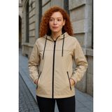 Comstar Kadın Taş Rüzgarlık & Yağmurluk Kapşonlu Hafif Uzun Kol Slim Fit Tasarım