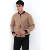 Comstarmoda Erkek Dar Kesim Nubuk Süet Astarsız Likralı Su Itici Kolej Ceket - Vizon - XL