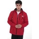 Comstarmoda Erkek Içi Astarlı Suya Dayanıklı Kapüşonlu Cepli Yağmurluk - 2XL - Kırmızı