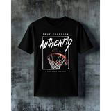 Comvicho Basketbol Basket Pano Baskılı Oversize Tişört - Siyah