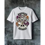 Comvicho Guitar Hero School Of Rock Baskılı Oversize Tişört - Beyaz