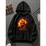 Comvicho Harry Potter 2 Baskılı Unisex Sweatshirt - XL - Siyah