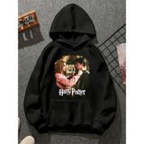 Comvicho Harry Potter Baskılı Unisex Sweatshirt - Siyah