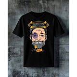 Comvicho Im Fine Halo Baski Baskılı Oversize Tişört - Siyah