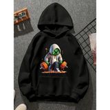 Comvicho MINECRAFT3D Baskılı Kapşonlu Siyah Sweatshirt - XL