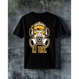 Comvicho Toxic Gaz Maske Baskılı Oversize Tişört - XL - Siyah