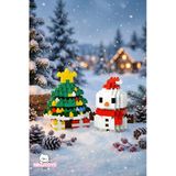 C&On Design Bricks Yılbaşı Özel Seri Mini Yapı Oyuncak Kardan Adam Ve Yılbaşı Ağacı 2'Li Set