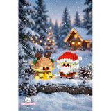 C&On Design Bricks Yılbaşı Özel Seri Mini Yapı Oyuncak Noel Baba Ve Geyik 2'Li Set