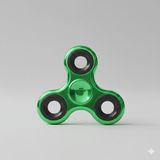 C&On Design Uzun Süre Dönen Metal Stres Çarkı - Yeşil Rengi / Fidget Spinner