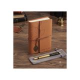 C&On Design Vintage Tasarım Deri Defter ve Özel İsim Yazılı Metal Kalem Seti