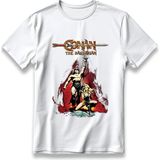 Conan Movie Model T-Shirt Unisex %100 Cotton Pamuklu Rahat Regular Baskı Tişört - Beyaz