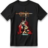 Conan Movie Model T-Shirt Unisex %100 Cotton Pamuklu Rahat Regular Baskı Tişört - Siyah