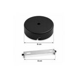 CONANA Aplik Arkası veya Avize Tavan Rozansı 8 Cm (Mat Siyah) Metal