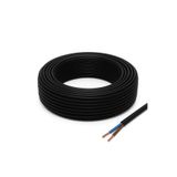 CONANA Aydınlatma Elektrik Kablosu (2x0,50 TTR Yuvarlak Tip) (Tam Bakır) Siyah 3 Metre