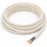Conana Dekoratif Kumaş Aydınlatma Elektrik Kablosu (2x0,50 Ttr) (Ekru) 1 Metre