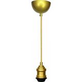Conana Dekoratif Sarkıt Avize Başlığı Takılabilir E27 Duy 70CM Metal Kumaş Örgü Kablo Gold B02 - Çok Renkli