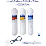 Conax 3’lü Inline Ön Filtre Seti (Yeni Seri) Kapalı Kasa Arıtma Cihazları İçin Uyumlu